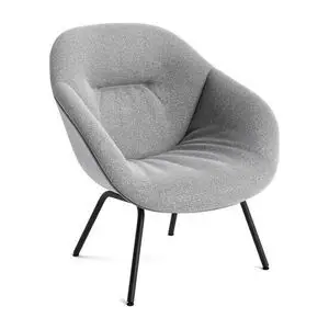 Hay - AAL87 Blød sort pulverlakeret stål 4-benet fod Standard glider - Sort