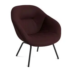 Hay - AAL87 Blød sort pulverlakeret stål 4-benet fod Standard glider - Sort