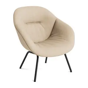 Hay - AAL87 Blød sort pulverlakeret stål 4-benet fod Standard glider - Sort