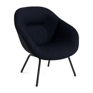 Hay - AAL87 Blød sort pulverlakeret stål 4-benet fod Standard glider - Sort
