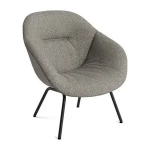 Hay - AAL87 Blød sort pulverlakeret stål 4-benet fod Standard glider - Sort