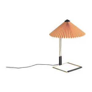 Hay - Matin Bordlampe Poleret messingfod - Fersken