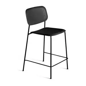 Hay - Soft Edge95 Sort pulverlakeret stål 4-benet fod H65 Standard glider - Sort
