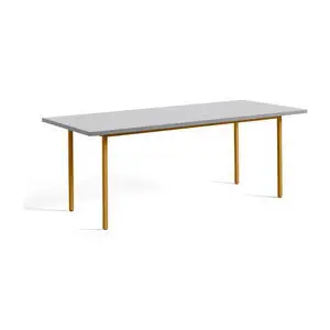 Hay - Two-Colour Table Ochre powder coated steel frame - Light grey