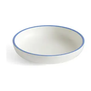 Hay - Sobremesa serveringsskål - Hvid med blå kant