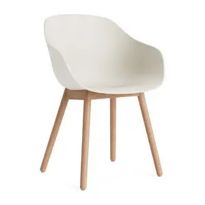 Hay - AAC212 Stol Lakeret egetræsstel Standard glider - Meleret creme 2.0