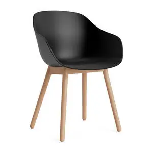 Hay - AAC212 Stol Lakeret egetræsstel Standard glider - Sort 2.0