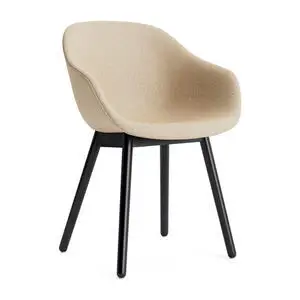 Hay - AAC213 Stol Sortlakeret egetræsstel Standard glider - Sort