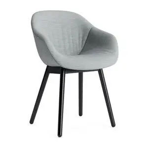 Hay - AAC213 Stol Sortlakeret egetræsstel Standard glider - Sort