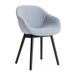 Hay - AAC213 Stol Sortlakeret egetræsstel Standard glider - Sort
