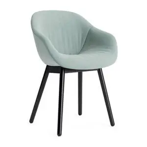 Hay - AAC213 Stol Sortlakeret egetræsstel Standard glider - Sort
