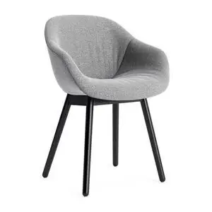 Hay - AAC213 Stol Sortlakeret egetræsstel Standard glider - Sort