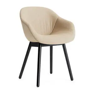 Hay - AAC213 Stol Sortlakeret egetræsstel Standard glider - Sort