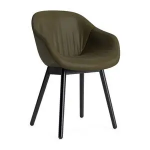 Hay - AAC213 Stol Sortlakeret egetræsstel Standard glider - Sort
