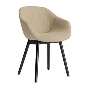 Hay - AAC213 Stol Sortlakeret egetræsstel Standard glider - Sort