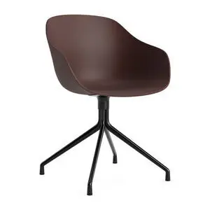 Hay - AAC220 Stol Sort pulverlakeret alu 4-stjernet drejefod Standard glider - Rosin 2.0