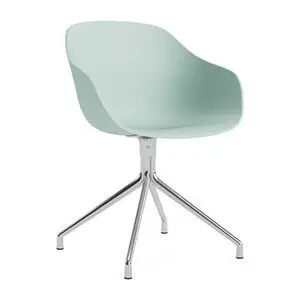 Hay - AAC220 Stol Poleret alu 4-stjernet drejefod Standard glider - Støvet mint 2.0