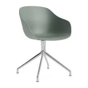 Hay - AAC220 Stol Poleret alu 4-stjernet drejefod Standard glider - Efterårsgrøn 2.0