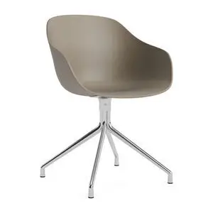Hay - AAC220 Stol Poleret alu 4-stjernet drejefod Standard glider - Khaki 2.0