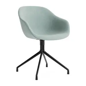 Hay - AAC221 Stol Sort pulverlakeret alu 4-stjernet drejefod Standard glider - Sort