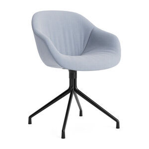Hay - AAC221 Chair Black powder coated alu 4 star swivel base Standard glider - Black