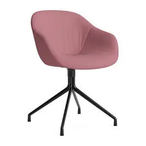 Hay - AAC221 Stol Sort pulverlakeret alu 4-stjernet drejefod Standard glider - Sort