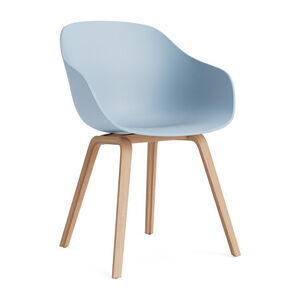 Hay - AAC222 Chair Lacquered oak base Standard glider - Slate blue 2.0