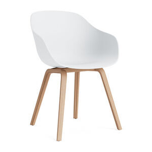 Hay - AAC222 Chair Lacquered oak base Standard glider - White 2.0
