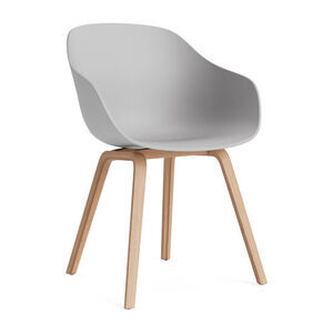 Hay - AAC222 Chair Lacquered oak base Standard glider - Concrete grey 2.0
