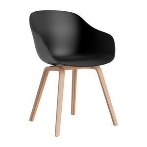 Hay - AAC222 Chair Lacquered oak base Standard glider - Black 2.0