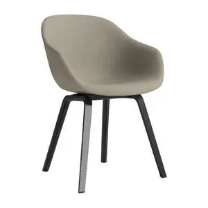 Hay - AAC223 Stol Sortlakeret egetræsstel Standard glider - Sort