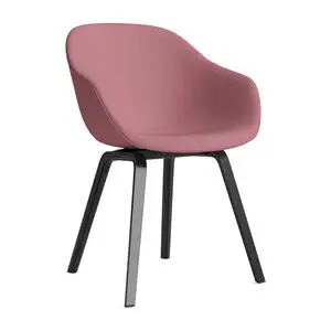 Hay - AAC223 Stol Sortlakeret egetræsstel Standard glider - Sort