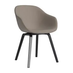 Hay - AAC223 Stol Sortlakeret egetræsstel Standard glider - Sort