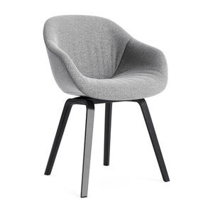 Hay - AAC223 Stol Sortlakeret egetræsstel Standard glider - Sort