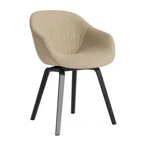 Hay - AAC223 Stol Sortlakeret egetræsstel Standard glider - Sort