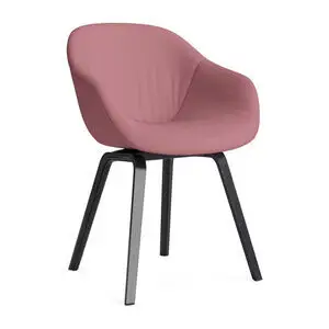 Hay - AAC223 Stol Sortlakeret egetræsstel Standard glider - Sort