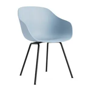 Hay - AAC226 Chair Black powder coated steel base Standard glider - Slate blue 2.0