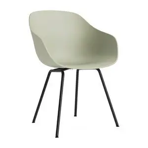 Hay - AAC226 Chair Black powder coated steel base Standard glider - Pastel green 2.0