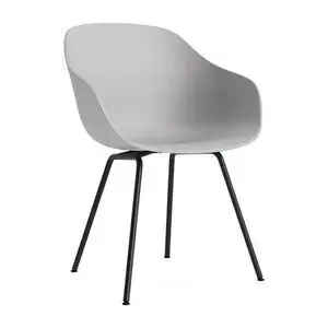 Hay - AAC226 Chair Black powder coated steel base Standard glider - Concrete grey 2.0