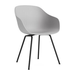 Hay - AAC226 Stol Sort pulverlakeret stålstel Standard glider - Betongrå 2.0