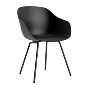 Hay - AAC226 Stol Sort pulverlakeret stålstel Standard glider - Sort 2.0