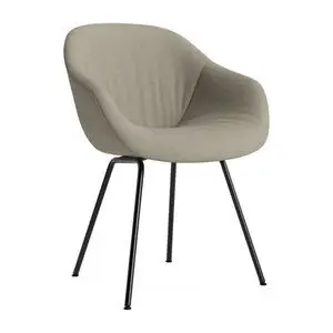 Hay - AAC227 Stol Sort pulverlakeret stålstel Standard glider - Sort