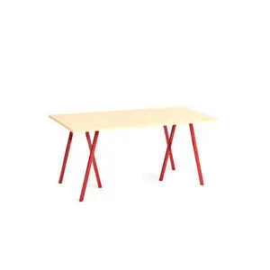 Hay - Loop Stand Table med rødbrun pulverlakeret stålramme - Rødbrunrød