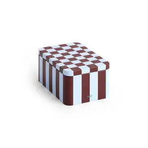Hay - Tin Container - Light blue and bordeaux