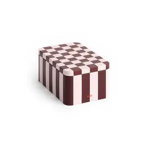 Hay - Tin Container - Light pink and bordeaux