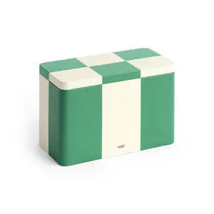 Hay - Tin Container - Off-white and green
