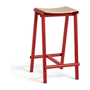 Hay - Taburete 8 Bar stool Low Signal red powder coated base H65 - Signal red