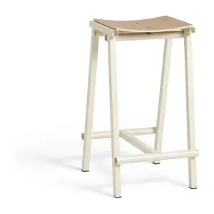 Hay - Taburete 8 Bar stool Low Eggshell powder coated base H65 - Eggshell