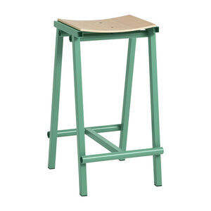 Hay - Taburete 8 Bar stool Low Soft jade powder coated base H65 - Soft jade