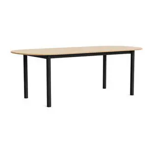 Hay - Annex Table Oblong Charcoal powder coated aluminium legs Charcoal powder coated aluminium apron Adjustable gliders - Charcoal